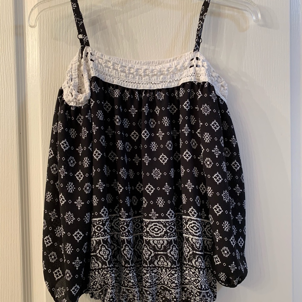 Short Sleeve Peasant Top
